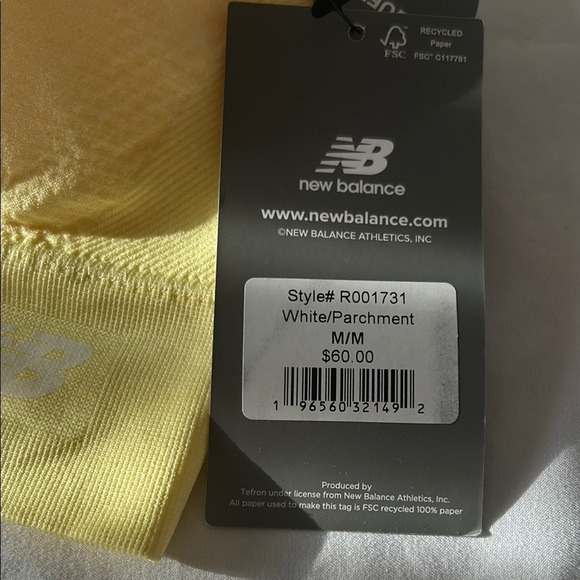 New Balance Yellow and White Sports Bra Set.  Of 2 - Picture 6 of 7
